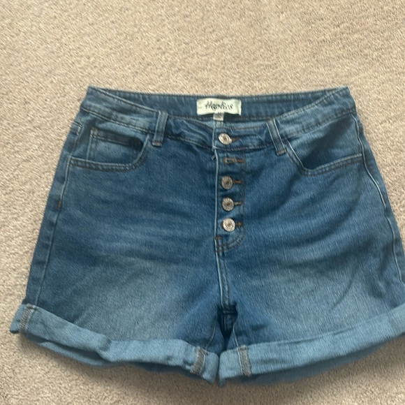 Haptics Denim Flag Pocket Shorts - Picture 2 of 4